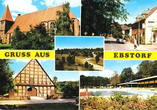 AK, Ebstorf, fünf Abb., u.a. "Hotel zur Krone", um 1980
