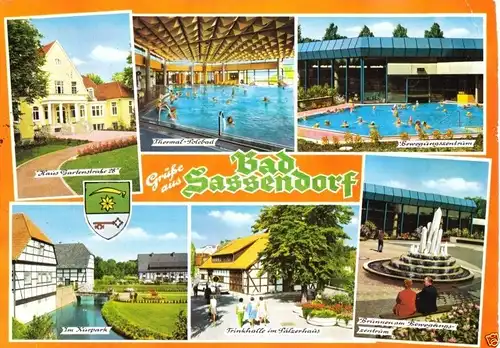 AK, Bad Sassendorf, sechs Abb., gestaltet, 1979