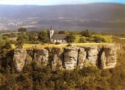 AK, Staffelstein, Staffelberg, Felsenkrone mit Adelgundis-Kapelle, 1992