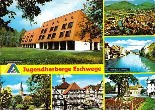 AK, Eschwege, sechs Abb., u.a. Jugendherberge, um 1990