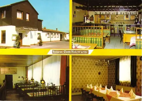 AK, Vechelde - Vallstedt, Restaurant "Zum Holzwurm", vier Abb., 1988