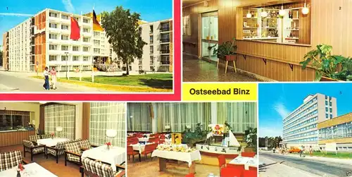 AK lang, Ostseebad Binz auf Rügen, fünf Abb., 1984