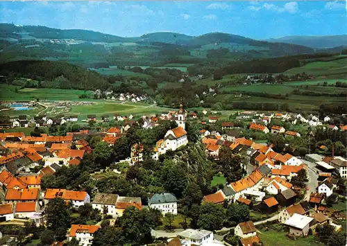 AK, Pleystein Oberpf. Wald, Luftbildansicht, 1991