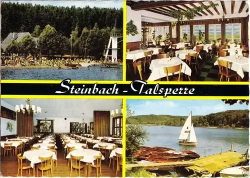 AK, Kirchheim bei Euskirchen, Gaststätte Steinbach-Talsperre, vier Abb., 1969