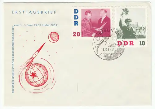 FDC (3), Mi.-Nr. DDR 863-68, o SSt, Berlin W 8, 11.12.61