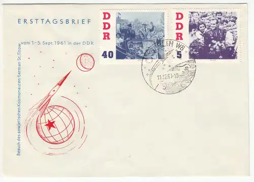 FDC (3), Mi.-Nr. DDR 863-68, o SSt, Berlin W 8, 11.12.61