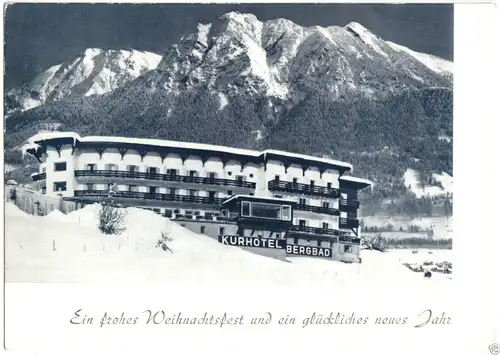 Ansichtskarte, Oberstdorf Allgäu, Kurhotel Allgäuer Bergbad, mit Neujahrsgruß, 1964