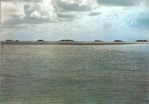 AK, Blick auf Hallig Langeness, um 1978