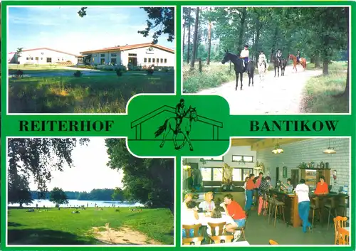 AK, Wusterhausen Dosse, OT Bantikow, Reiterhof, vier Abb., gestaltet, um 1995