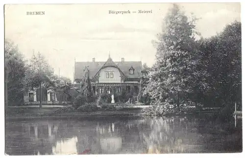 Ansichtskarte, Bremen, Meierei im Bürgerpark, um 1910