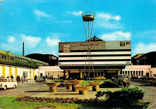 AK, Halle Saale, Hauptbahnhof, 1976