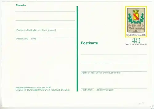 Ganzsache, Postkarte, Michel, BRD PSo 5, **