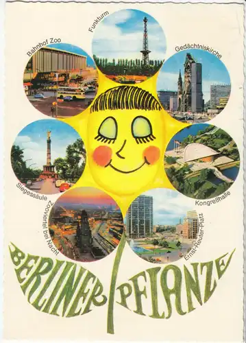 AK, Berlin, Berliner Pflanze, humoristische Berlin-AK, 1972