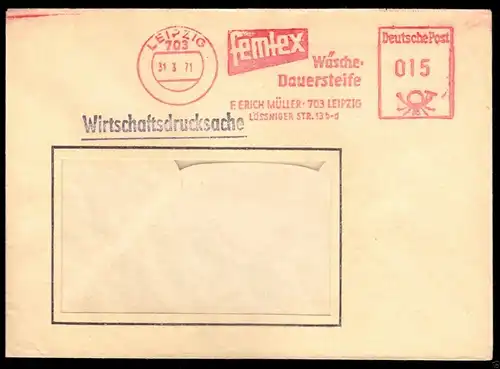 AFS, Fa. Femtex, F. Erich Müller, 703 Leipzig, o Leipzig, 703, 31.3.71