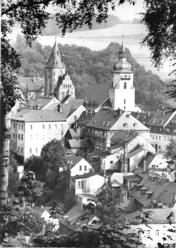 Ansichtskarte, Schwarzenberg Erzgeb., Blick auf Schloß und Kirche, 1982