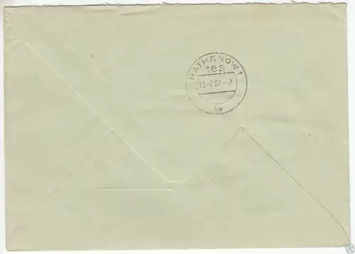 ZKD-Brief, Bezirkshygiene-Institut, 15 Potsdam, o Potsdam 1, 15, 10.2.67