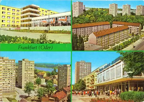 AK, Frankfurt Oder, vier innerstädtische Abb., 1977