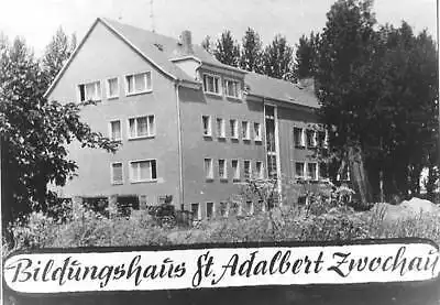 Foto im AK-Format, Zwochau, Bildungshaus, ca. 1981