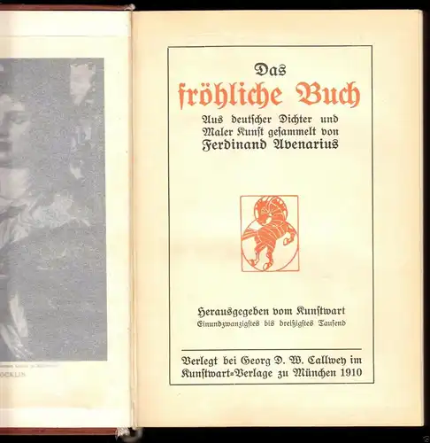 Das fröhliche Buch - Aus deutscher Dichter und Maler Kunst gesammelt ...., 1910