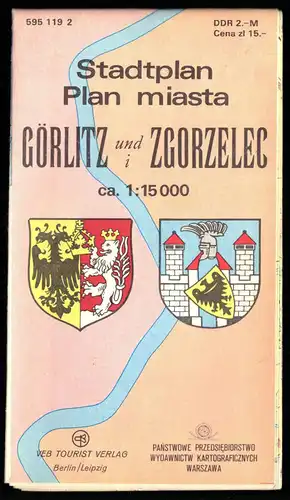 Stadtplan, Görlitz und Zgorzelec, 1979
