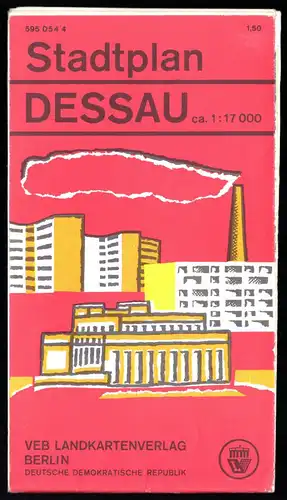 Stadtplan, Dessau, 1973