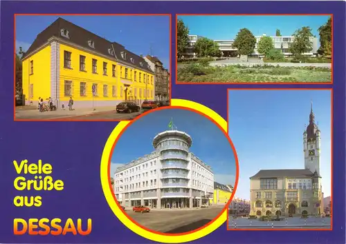 AK, Dessau, vier Abb., gestaltet, um 1995
