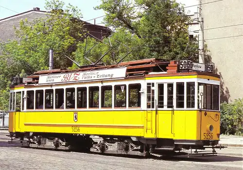 AK, Berlin, Triebwagen 5256 der BVG, Baujahr 1907, 1989