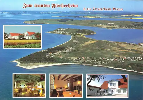AK Großformat, Thiessow Rügen, OT Klein Zicker, Zum trauten Fischerheim, um 1998