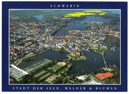 AK Großformat, Schwerin, Luftbildtotale, um 2006