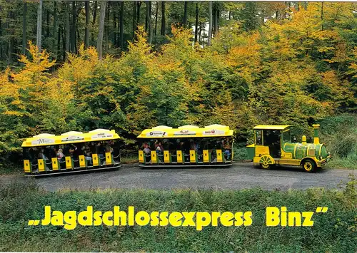 AK Großformat, Binz auf Rügen, "Jagdschlossexpress", um 1991