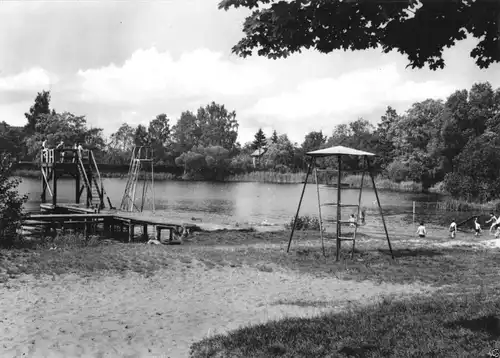 AK, Liebenwalde Finowkanal, Freibad am Mühlensee, 1967