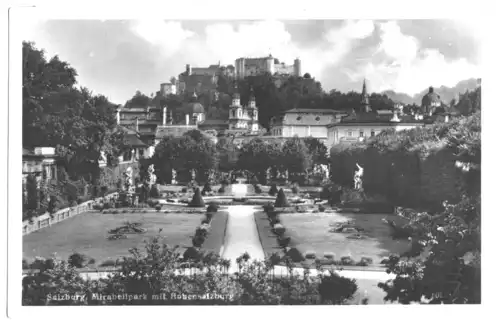 AK, Salzburg, Mirabellenpark, 1948