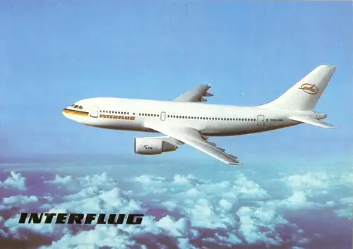AK, Fugverkehr, Interflug, Airbus A310 im Fluge, Version 2, 1990