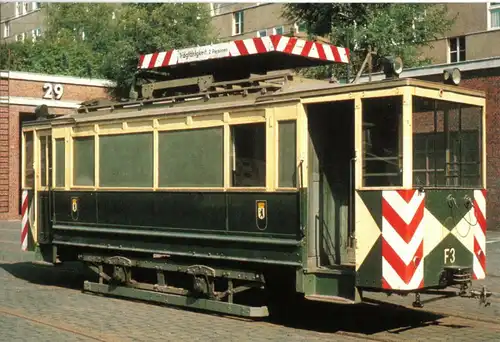 AK, Berlin Charlottenburg, Straßenbahn-Beiwagen (Fahrleitungswagen), 1980er