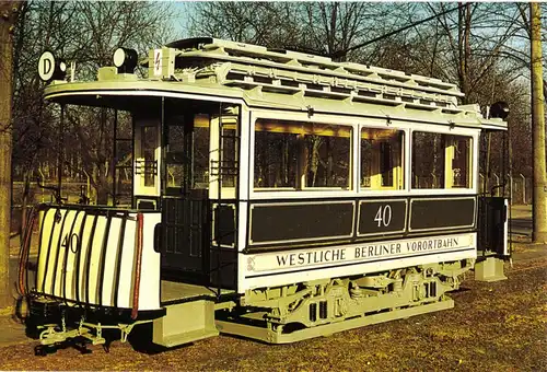 AK, Berlin, Straßenbahn-Triebwagen, Baujahr 1901, 1980er