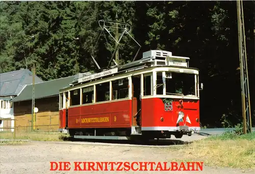 AK, Bad Schandau, Kirnitzschtalbahn, Triebwagen 9, um 1990