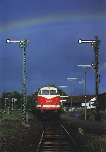 AK, Freudenstadt, Bahnhof, Nostalgiezug mit Diesellok 228 749-8 am 11.6.97