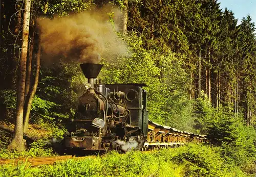 AK, Stütztenderlok 600 mm Spurweite, Industriebahn Mladejov-Hrebec, 1983