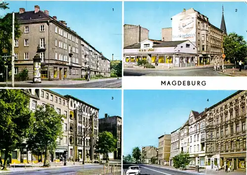 AK, Magdeburg, vier Abb., Altstadt, 1975