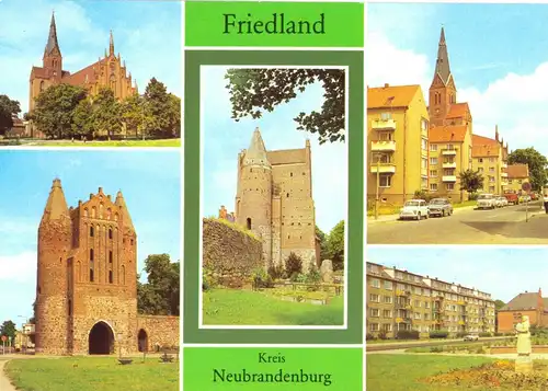 AK, Friedland Kr. Neubrandenburg, fünf Abb., gestaltet, 1982