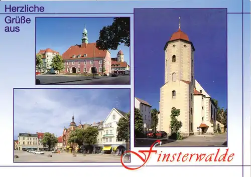 AK, Finsterwalde, drei Abb., um 2000