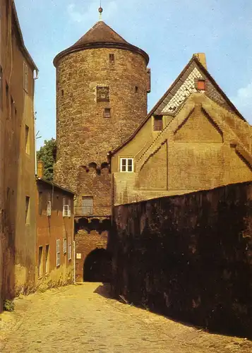 AK, Bautzen, Blick zum Nikolaiturm, 1986