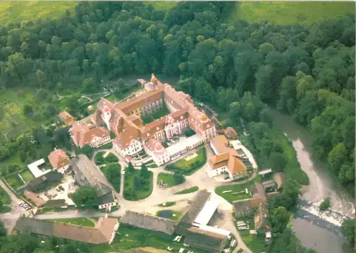 AK, Ostritz Kr. Görlitz, Kloster St. Marienthal, Luftbildansicht, um 1997