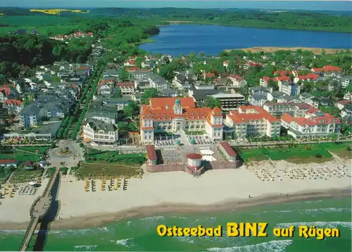 AK, Ostseebad Binz auf Rügen, Luftbildansicht mit Kurhaus, um 2003