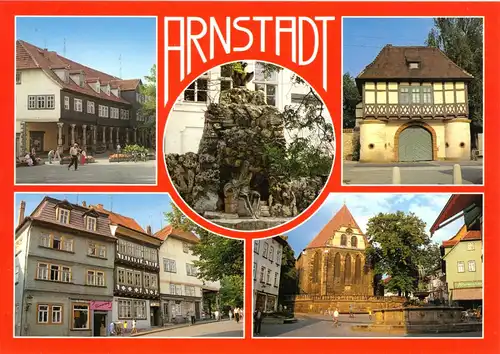 AK, Arnstadt, fünf Abb., gestaltet, um 1995