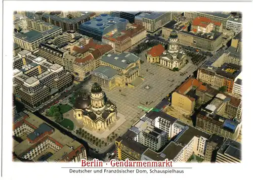 AK, Berlin Mitte, Gendarmenmarkt, Luftbildansicht, um 2005