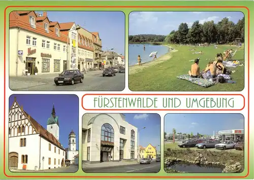 AK, Fürstenwalde Spree und Umgebung, fünf Abb., um 2000