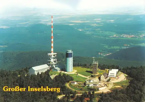 AK, Brotterode Thür. Wald, Großer Inselsberg, Luftbild der Gipfelbebauung, 2001