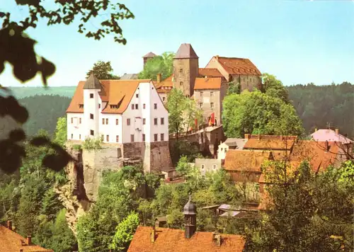 AK, Hohnstein Kr. Sebnitz, Blick zur Burg, 1980
