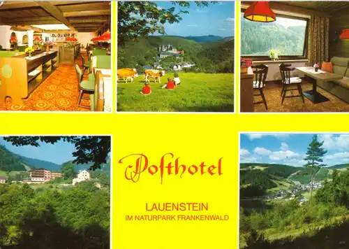 AK, Ludwigstadt - Lauenstein, Posthotel, fünf Abb., um 1980